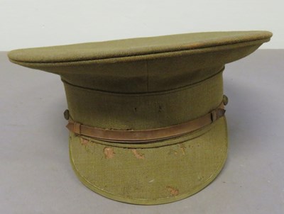 Lot 416 - â’¶ A KHAKI SERVICE DRESS CAP OF AN OFFICER OF THE 16TH LANCERS, CIRCA 1903-14
