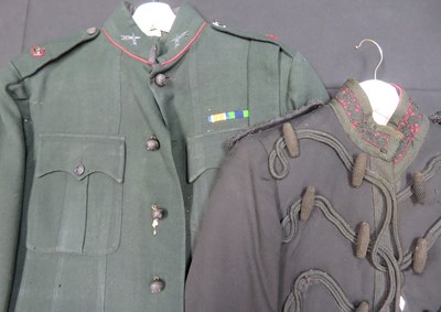 Lot 433 - â’¶ A RIFLES OFFICER'S MESS JACKET AND WAISTCOAT, PRE-1902