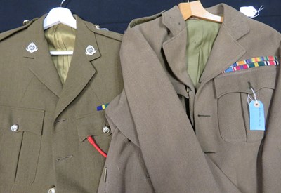 Lot 445 - â’¶ OFFICERS' SERVICE DRESS TUNICS, WORLD WAR TWO PERIOD OR LATER