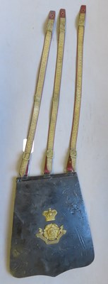 Lot 455 - â’¶ AN OFFICER'S SABRETACHE OF THE DERBYSHIRE YEOMANRY, LATE 19TH CENTURY