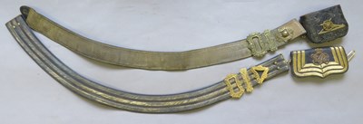 Lot 467 - â’¶ OFFICERS' POUCH BELTS OF THE ROYAL ARTILLERY AND THE ROYAL ARMY MEDICAL CORPS