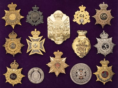 Lot 473 - â’¶ OFFICER'S HEADDRESS PLATES