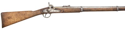 Lot 521 - â’¶ A .577 CALIBRE 1853 PATTERN SECOND MODEL ENFIELD THREE BAND RIFLED MUSKET, DATED 1856