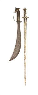 Lot 28 - FIVE INDIAN SWORDS
