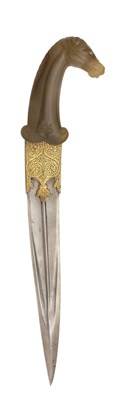 Lot 35 - AN INDIAN JADE-HILTED DAGGER