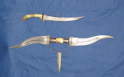 Lot 42 - TWO INDIAN DAGGERS