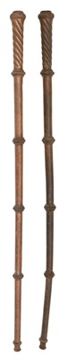 Lot 52 - TWO INDIAN CEREMONIAL CHOBAS AND AN AFRICAN SHIELD