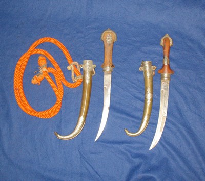 Lot 61 - TWO MOROCCAN JAMBIYAS