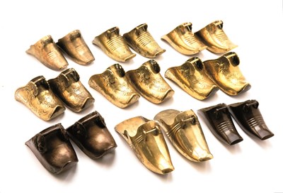 Lot 87 - NINE PAIRS OF PERUVIAN BRASS STIRRUPS