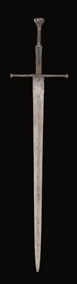 Lot 120 - A HAND-AND-A-HALF SWORD IN THE ITALIAN OR SWISS STYLE OF CIRCA 1520