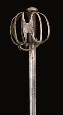 Lot 141 - AN ENGLISH BASKET-HILTED BACKSWORD