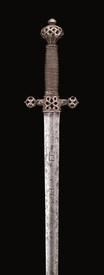 Lot 146 - A PILLOW SWORD WITH SILVER-ENCRUSTED HILT