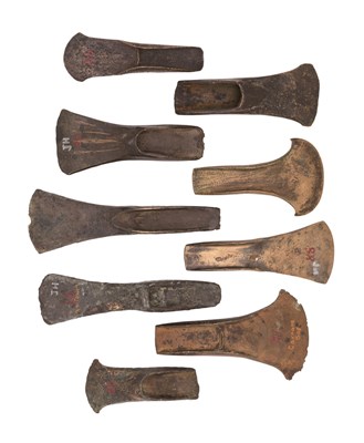 Lot 172 - A GROUP OF NINE IRISH EARLY BRONZE AGE FLANGED AXES