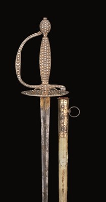 Lot 179 - A FRENCH SMALL-SWORD WITH SILVER-GILT HILT
