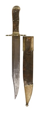 Lot 187 - A BOWIE KNIFE BY JOSEPH RODGERS & SONS