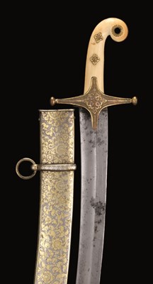 Lot 204 - A MAMELUKE-HILTED OFFICER'S SWORD