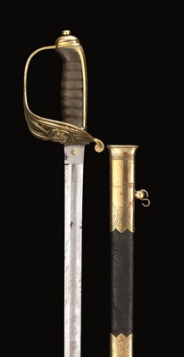 Lot 208 - A POST 1902 NAVAL OFFICER'S SWORD