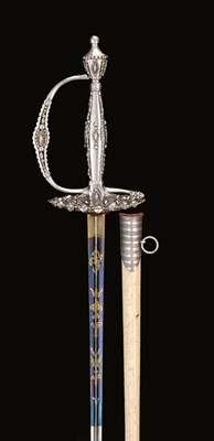 Lot 216 - AN ENGLISH SMALL-SWORD WITH CUT-STEEL HILT BY THOMAS GRAY