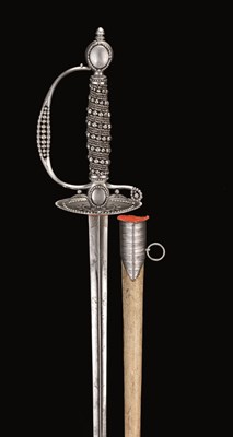 Lot 217 - A FINE ENGLISH SMALL-SWORD WITH CUT-STEEL HILT