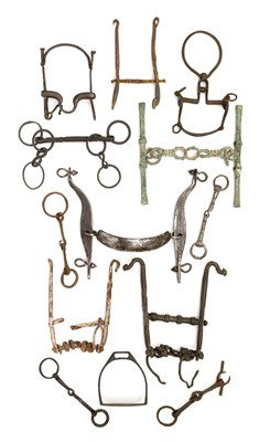 Lot 241 - A GROUP OF ELEVEN VARIOUS HORSE BITS