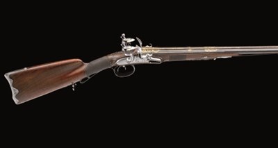 Lot 286 - AN 18 BORE D.B. FRENCH FLINTLOCK SPORTING GUN BY COULAUX A STRASBOURG