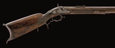Lot 304 - A 35 BORE GERMAN PERCUSSION SPORTING RIFLE WITH BARREL BY JAMES 1 WILKINSON