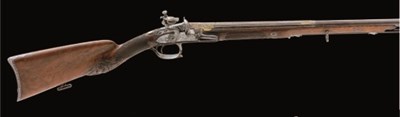 Lot 306 - A 22 BORE FRENCH FLINTLOCK SPORTING GUN BY JEAN LOUIS JALABERT