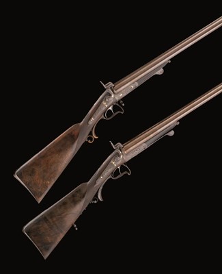 Lot 308 - A COMPOSED PAIR OF HANOVERIAN ROYAL D.B. PIN-FIRE SPORTING GUNS MADE FOR ERNST AUGUST