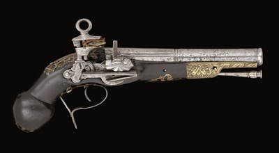 Lot 319 - A SPANISH MIQUELET-LOCK PISTOL