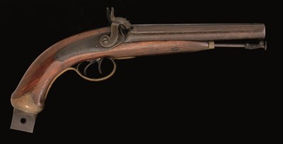 Lot 322 - A RARE .650 CALIBRE D.B. PERCUSSION BELT PISTOL BY WILKINSON