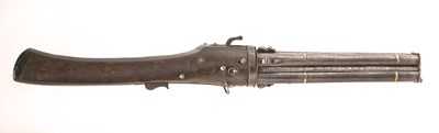 Lot 50 - **AN 18 BORE RARE INDIAN FOUR-SHOT REVOLVING MATCHLOCK CARBINE