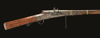 Lot 51 - **A RARE  22 BORE INDIAN FLINTLOCK GUN