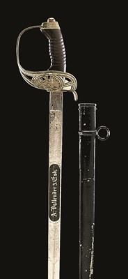 Lot 87 - A GERMAN PRESENTATION SWORD OF THE HUS.RGT. KÃ–NIG WILHELM I. (1. RHEIN) NO.7.
