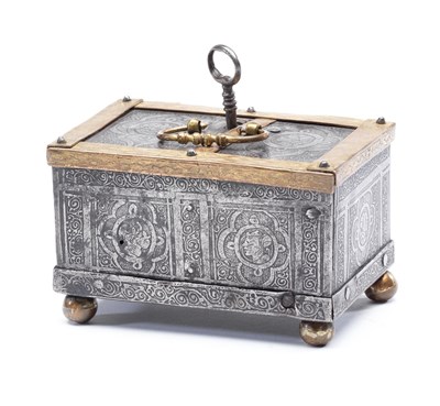 Lot 145 - **A SOUTH GERMAN MINIATURE CASKET
