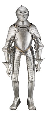 Lot 279 - A COMPOSITE GERMAN CAP-A-PIE FIELD ARMOUR