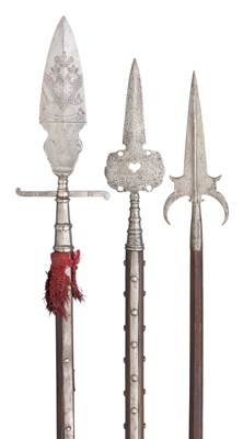 Lot 407 - **THREE MILITARY SPONTOONS