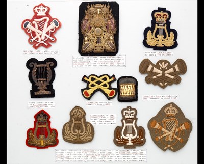 Lot 205 - The First Embroidered Arm-Badges for Musicians