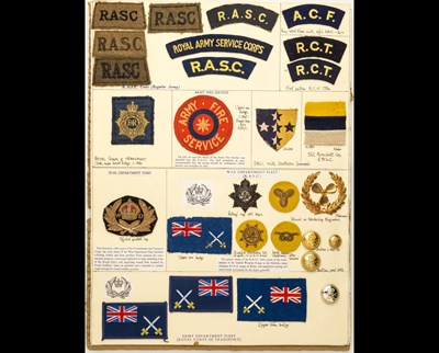 Lot 213 - RASC, RCT and War Department Fleet Insignia