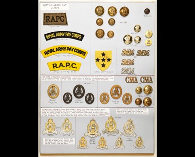 Lot 224 - RAPC, AGC and Corps of Military Accountants Insignia