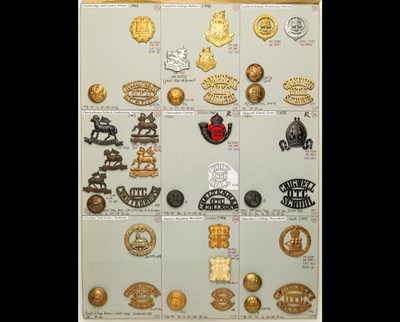 Lot 242 - Officer Training Corps Insignia of nine schools