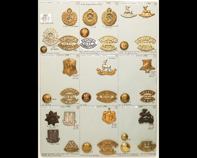 Lot 244 - Officer Training Corps Insignia of nine schools