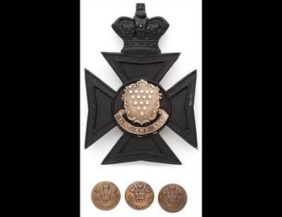 Lot 292 - An OR's Helmet-Plate of the 1st Volunteer Battalion