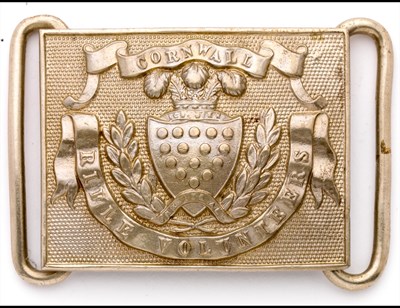 Lot 294 - A Waist-Belt Plate of the Cornwall Rifle Volunteers.