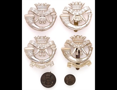 Lot 297 - Field Cap Badges of The Duke of Cornwall's Light Infantry 1899 - 1908.
