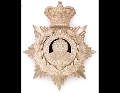 Lot 298 - A Cornwall Rifle Volunteers Officer's Helmet Plate