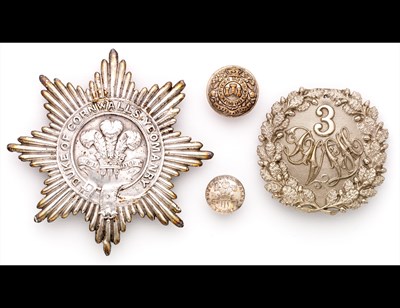 Lot 322 - A Sabretache Plate of Cornish Yeomanry.