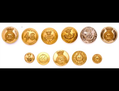 Lot 323 - An Assortment of Cornish Regimental Buttons.