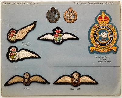 Lot 408 - A Collection of Royal Flying Corps, South African Air Force and Royal New Zealand Air Force badges