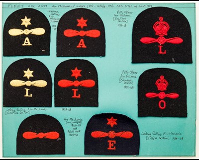 Lot 417 - Fleet Air Arm, Petty Officer's and Ratings' Rank/Trade badges