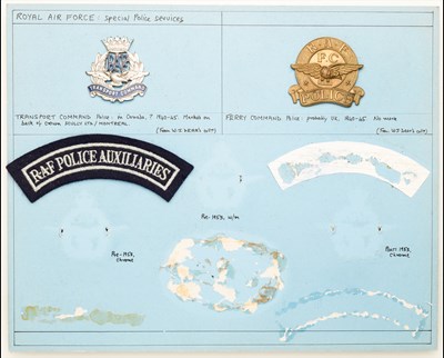 Lot 421 - Royal Air Force Police badges.